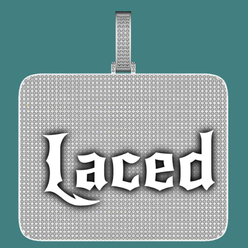 CUSTOM LETTER NECKLACE 3D BIG SQUARE