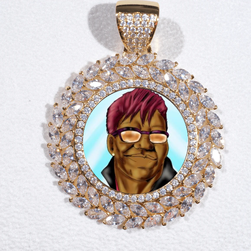 Large 3D Wheat Ear Custom Picture Pendant