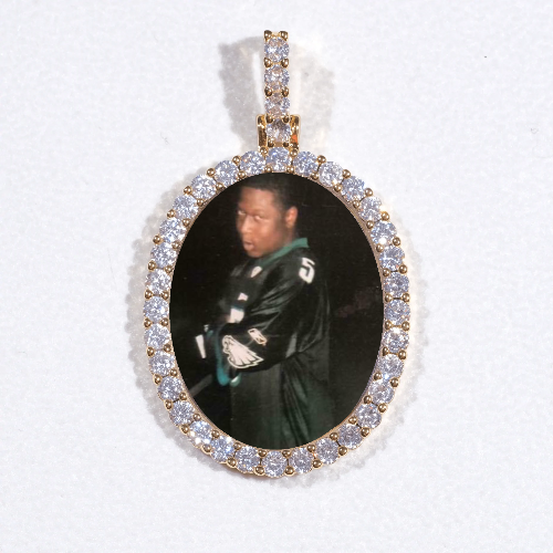 3D Oval Custom Picture Pendant