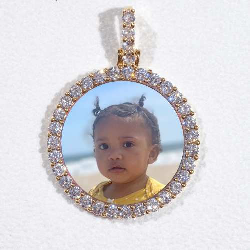 3D CIRCLE CUSTOM PICTURE PENDANT SMALL SIZE