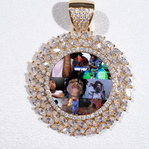 Large 3D Wheat Ear Custom Picture Pendant