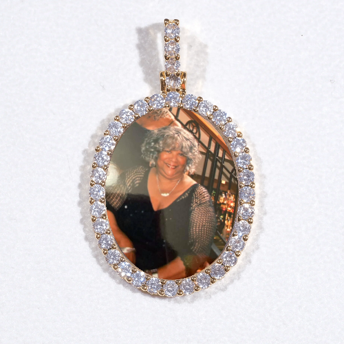 3D Oval Custom Picture Pendant