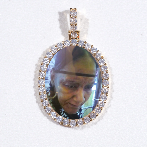 3D Oval Custom Picture Pendant
