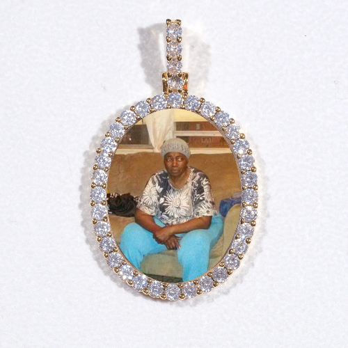 3D Oval Custom Picture Pendant
