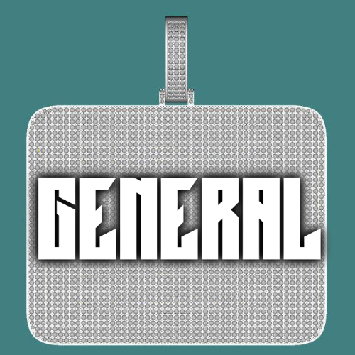 CUSTOM LETTER NECKLACE 3D BIG SQUARE