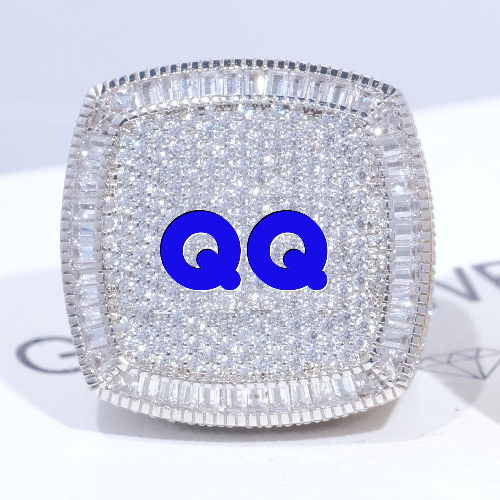 CUSTOM LETTER 3D ICED RING