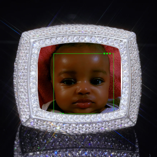 3D CUSTOM PICTURE ICED RING