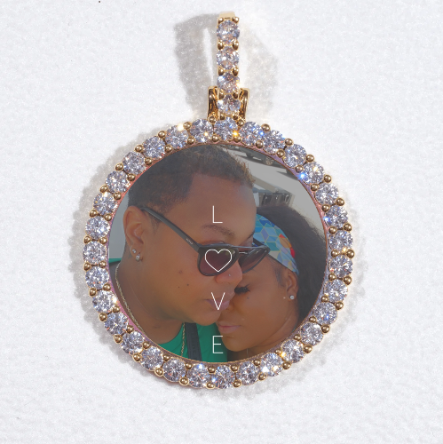 3D CIRCLE CUSTOM PICTURE PENDANT SMALL SIZE