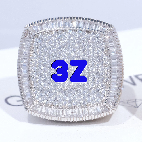 CUSTOM LETTER 3D ICED RING