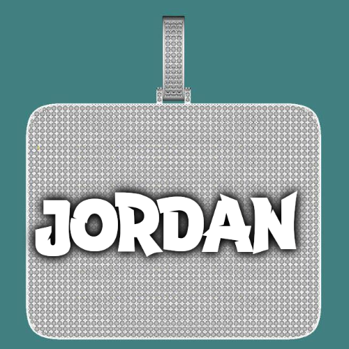 CUSTOM LETTER NECKLACE 3D BIG SQUARE