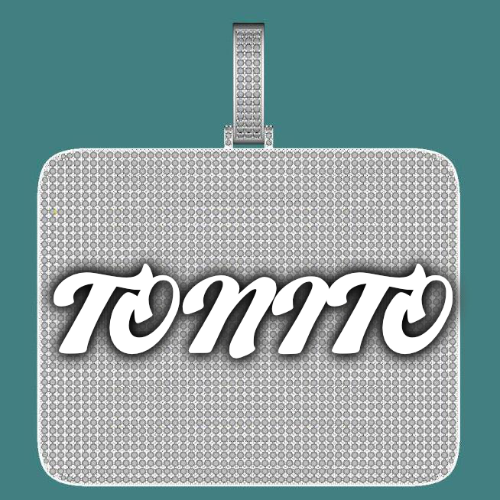CUSTOM LETTER NECKLACE 3D BIG SQUARE