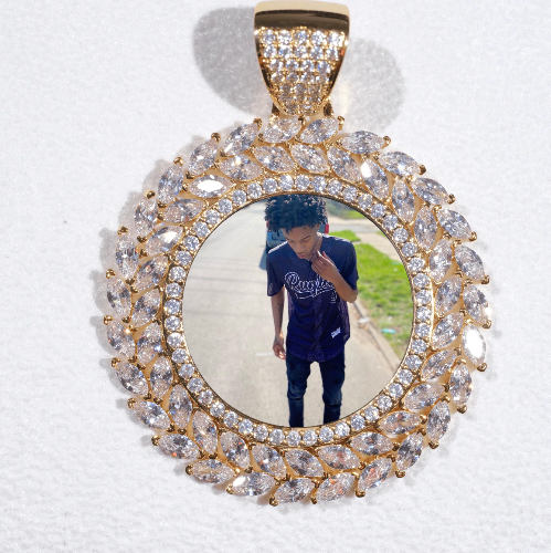 Large 3D Wheat Ear Custom Picture Pendant
