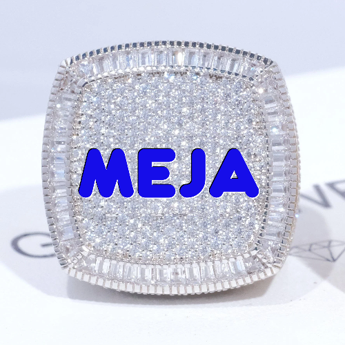 CUSTOM LETTER 3D ICED RING