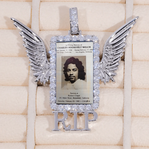RIP WING 3D CUSTOM PICTURE PENDANT
