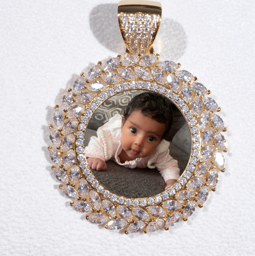 Large 3D Wheat Ear Custom Picture Pendant