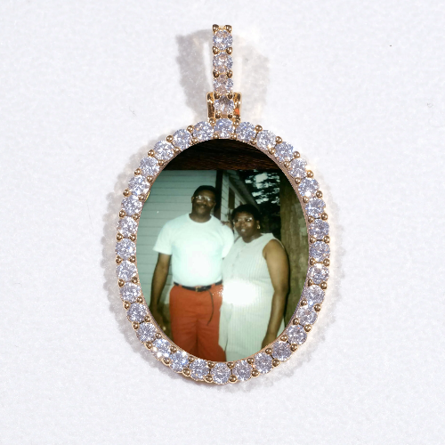 3D Oval Custom Picture Pendant