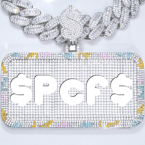 CUSTOM LETTER NECKLACE 3D COLORFUL SQUARE