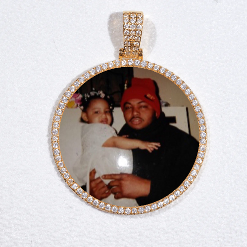 MEDIUM 3D CIRCLE CUSTOM PICTURE PENDANT