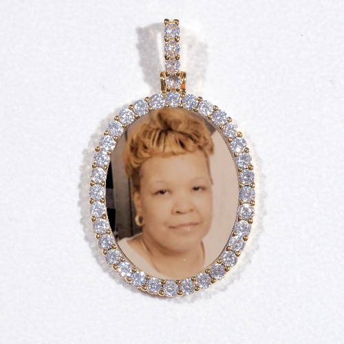 3D Oval Custom Picture Pendant