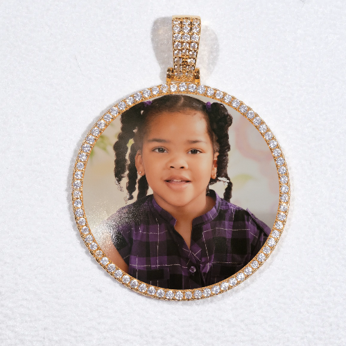 MEDIUM 3D CIRCLE CUSTOM PICTURE PENDANT