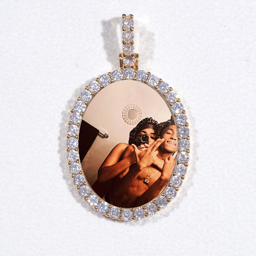 3D Oval Custom Picture Pendant
