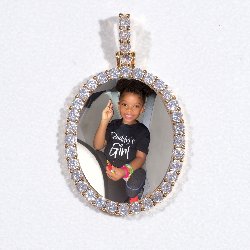 3D Oval Custom Picture Pendant