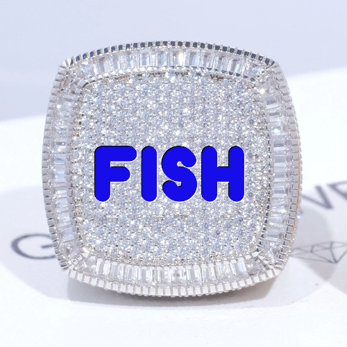 CUSTOM LETTER 3D ICED RING