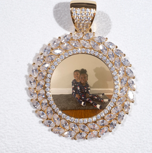 Large 3D Wheat Ear Custom Picture Pendant