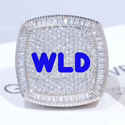 CUSTOM LETTER 3D ICED RING