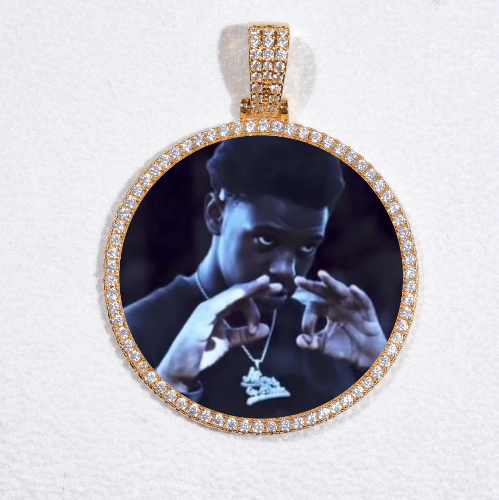 MEDIUM 3D CIRCLE CUSTOM PICTURE PENDANT
