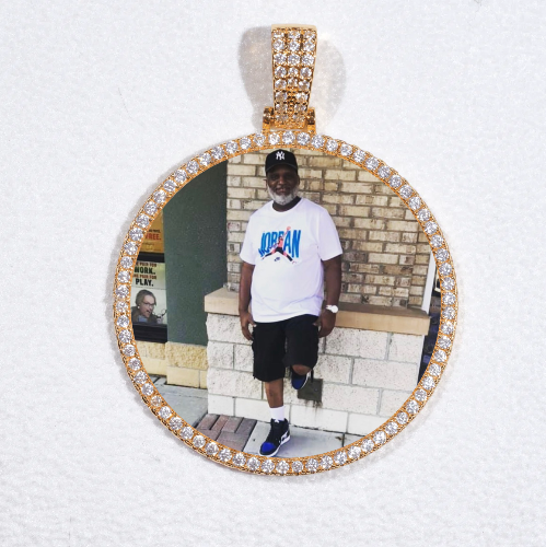 MEDIUM 3D CIRCLE CUSTOM PICTURE PENDANT
