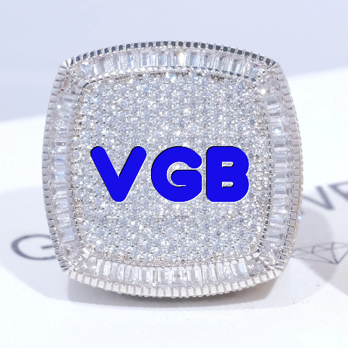 CUSTOM LETTER 3D ICED RING