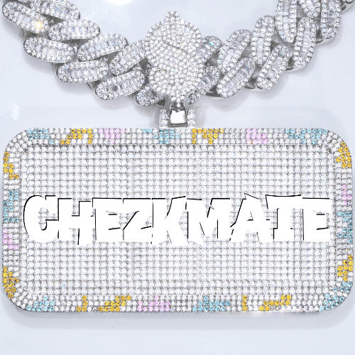 CUSTOM LETTER NECKLACE 3D COLORFUL SQUARE