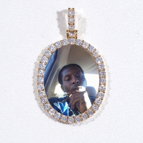 3D Oval Custom Picture Pendant