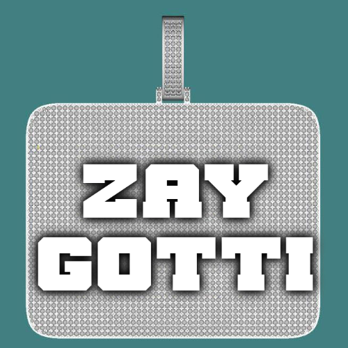CUSTOM LETTER NECKLACE 3D BIG SQUARE