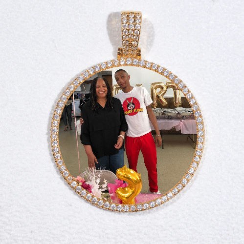 MEDIUM 3D CIRCLE CUSTOM PICTURE PENDANT