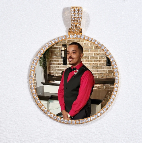 MEDIUM 3D CIRCLE CUSTOM PICTURE PENDANT