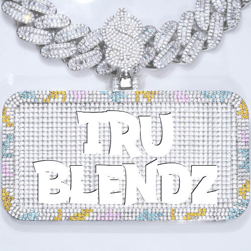 CUSTOM LETTER NECKLACE 3D COLORFUL SQUARE