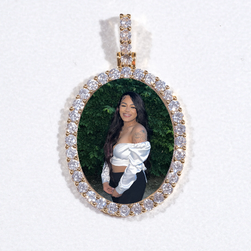 3D Oval Custom Picture Pendant