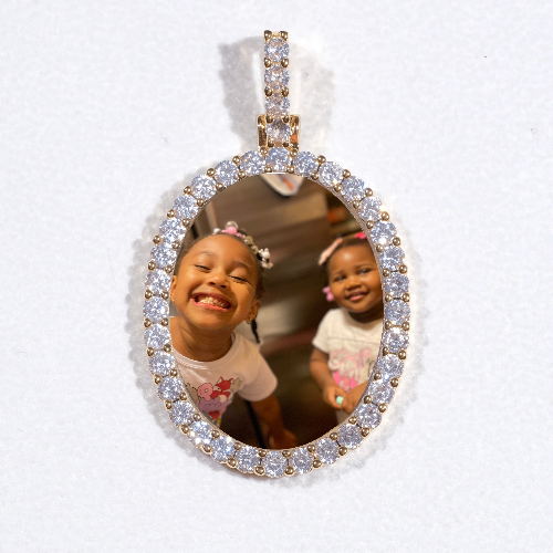 3D Oval Custom Picture Pendant