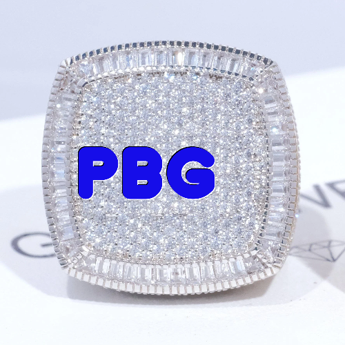 CUSTOM LETTER 3D ICED RING