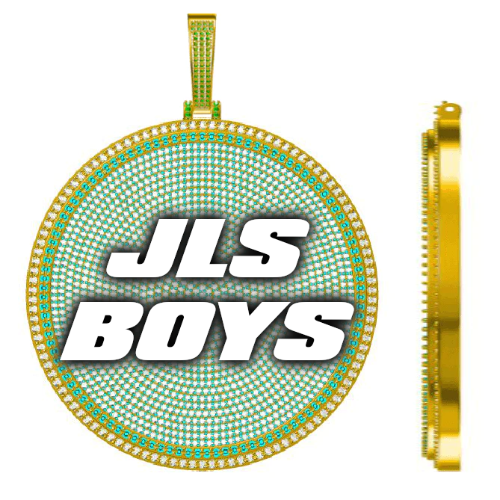 CUSTOM LETTER NECKLACE 3D BIG DISC