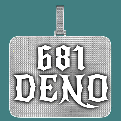 CUSTOM LETTER NECKLACE 3D BIG SQUARE