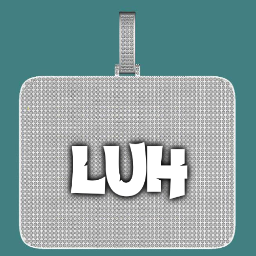 CUSTOM LETTER NECKLACE 3D BIG SQUARE