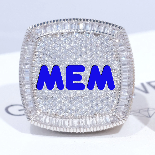 CUSTOM LETTER 3D ICED RING