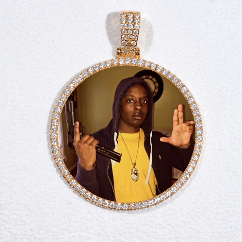 MEDIUM 3D CIRCLE CUSTOM PICTURE PENDANT