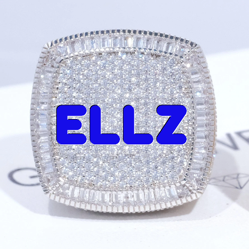 CUSTOM LETTER 3D ICED RING