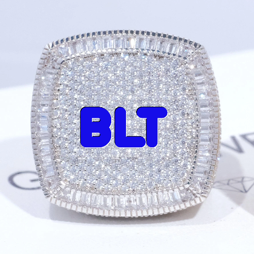 CUSTOM LETTER 3D ICED RING