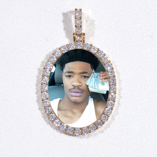 3D Oval Custom Picture Pendant