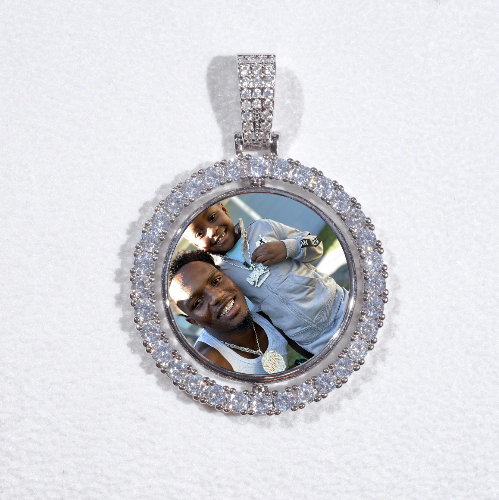 3D Spinning 2-Faced Custom Picture Pendant